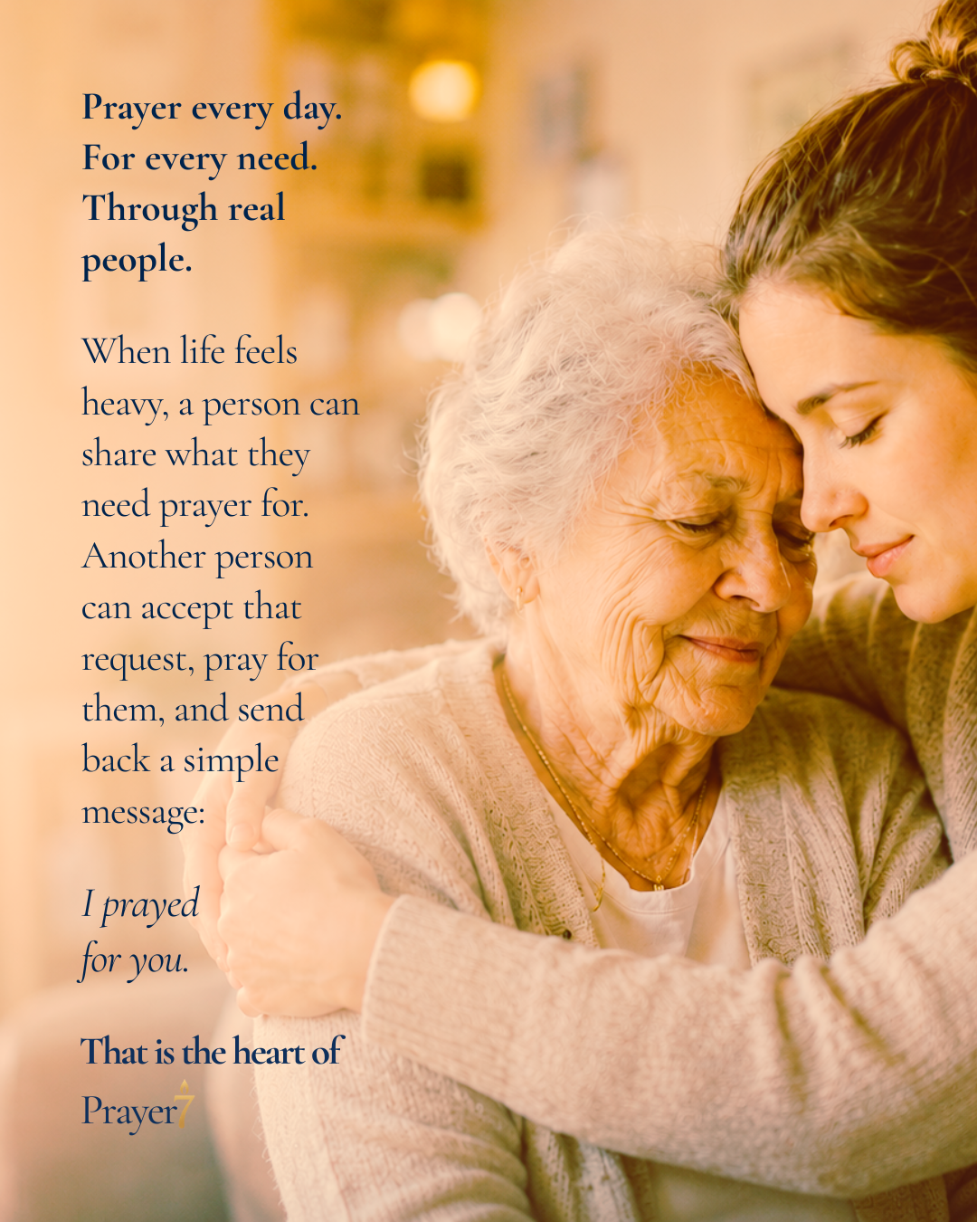 Prayer every day, for every need, through real people — the heart of Prayer7